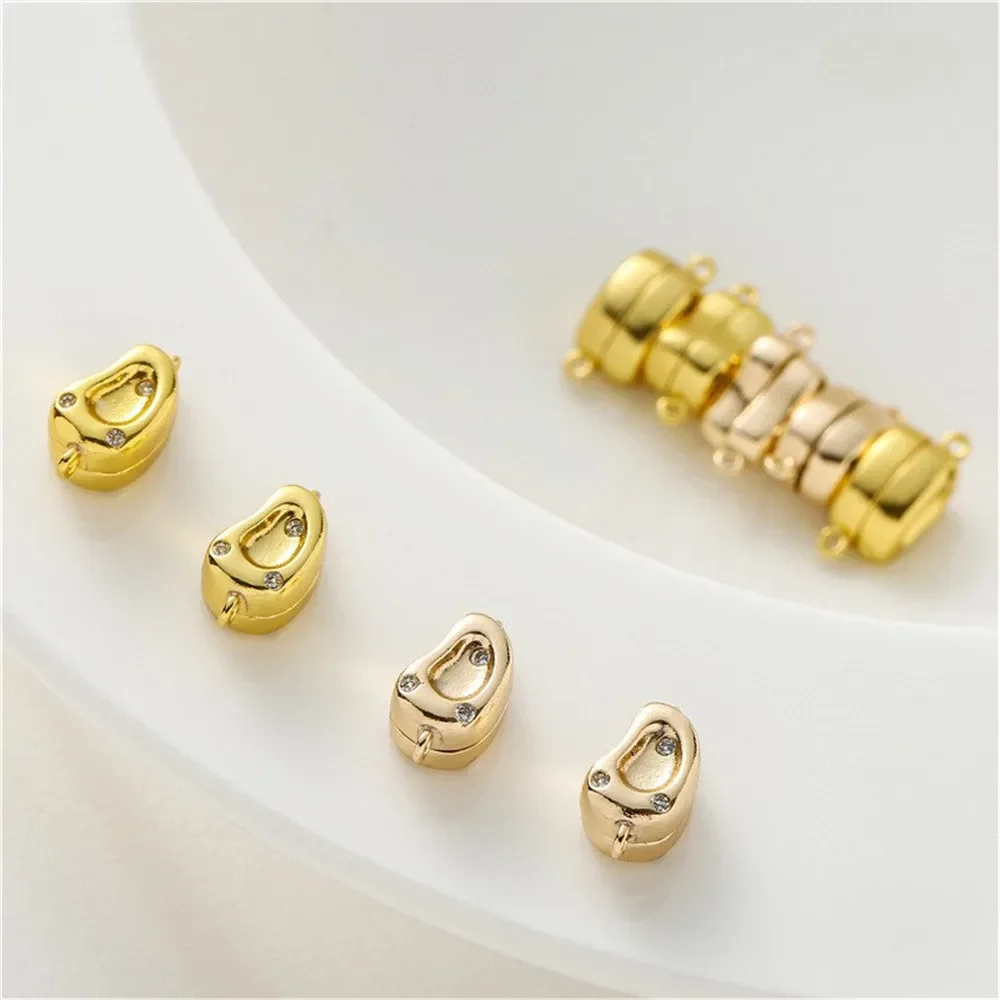 

14K/18K Pea Zircon Magnet Buckle DIY Connection Buckle Tail Buckle Handmade Bracelet Necklace Jewelry Material