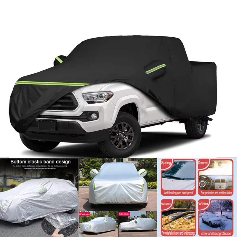 Waterproof Car Covers For Toyota Tacoma 1995-2023 All Weather Protection Windproof Sunproof UV Protection Dustproof