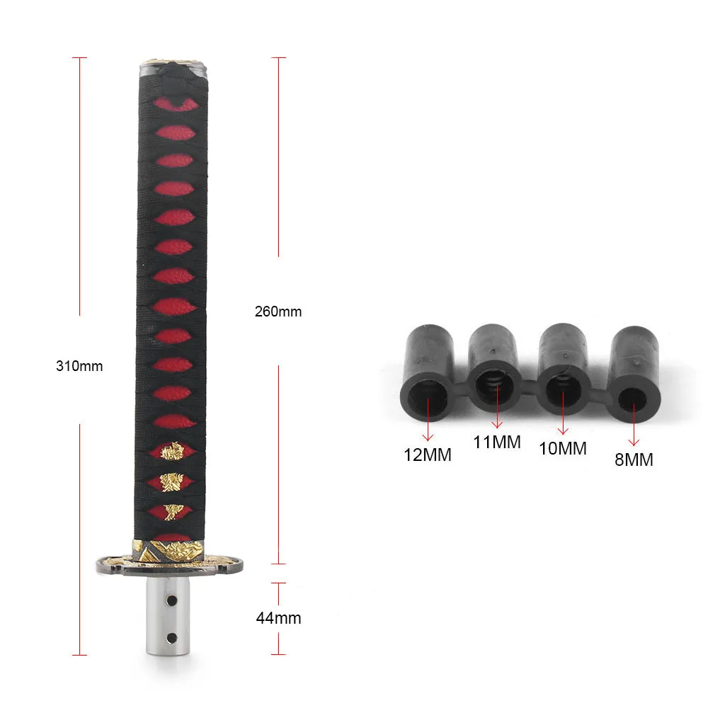 سباق 150 مللي متر/200 مللي متر/260 مللي متر JDM كاتانا الساموراي نمط التحول المقبض شيفتر مع 8/10/11/12 مللي متر محولات والعتاد التحول المقبض #6