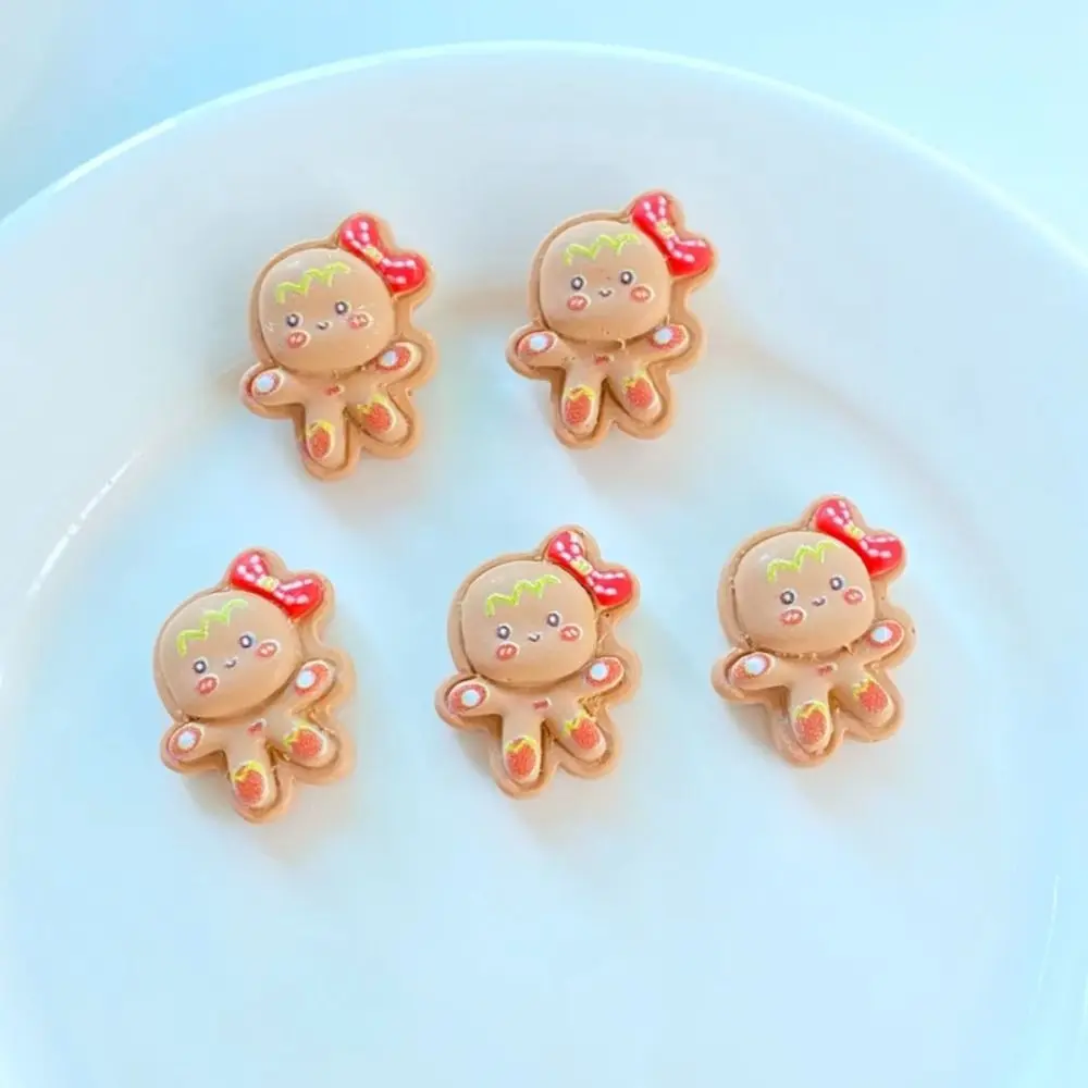 10Pcs Christmas Collection Resin Figurine Crafts Flatback Cabochon Ornament Scrapbook Christmas Decor Jewelry Making Cartoon