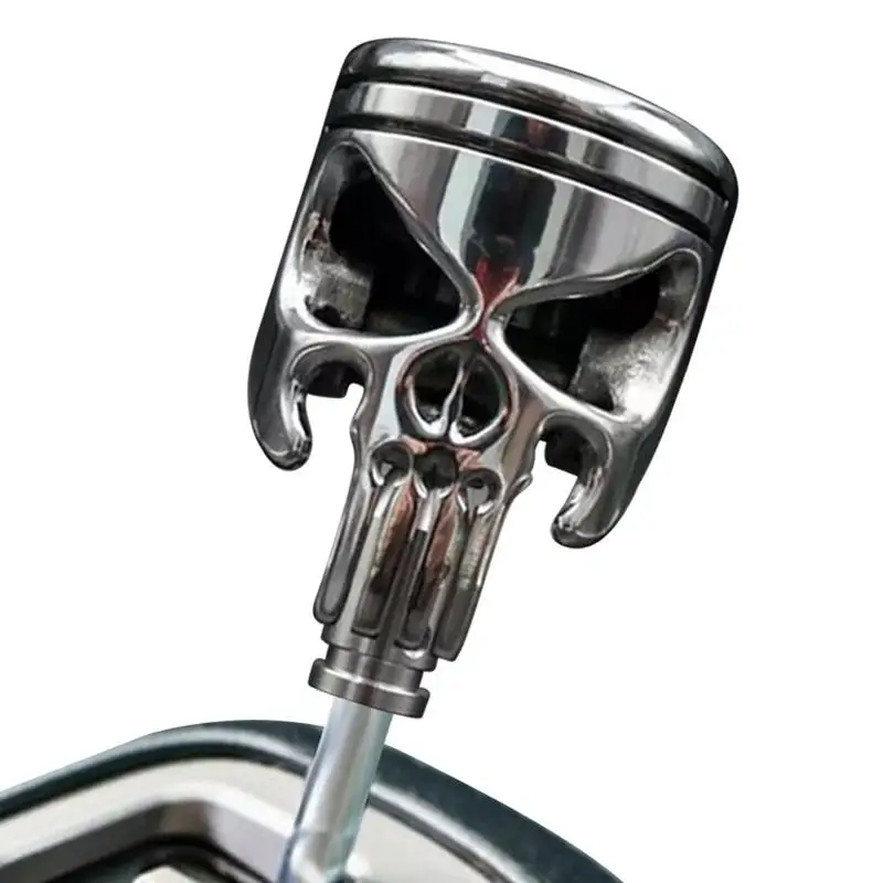 Skull Shifter Knob Car Stick Shifter Handle Skull Head Shape Car Stick Shifter Handle Gear Shift Knob Skeleton Style Fit Most