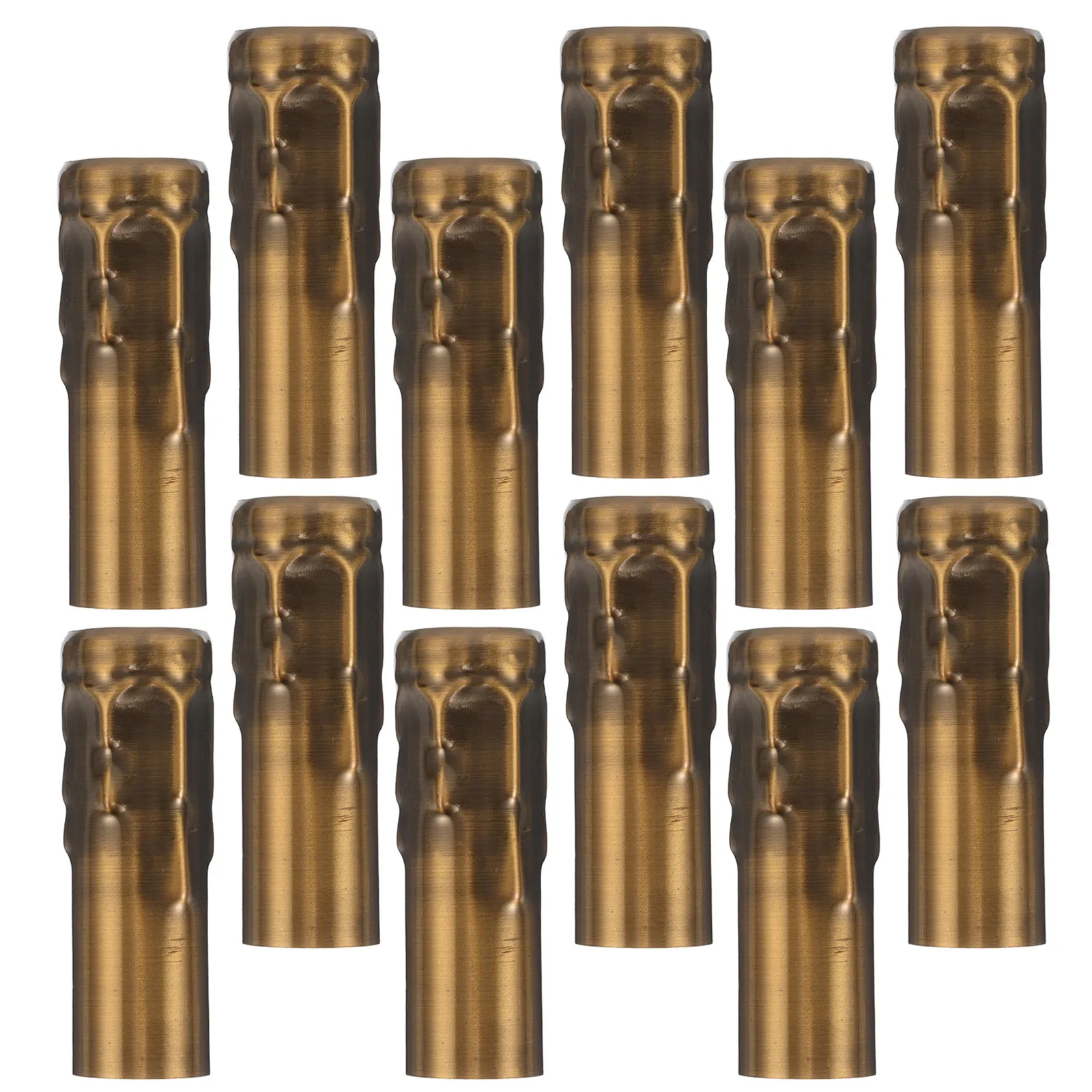 12Pcs Brown 3 Inch Crystal Tear Pattern Sleeves for E14 Lamp Holders Decorative Chandelier Covers
