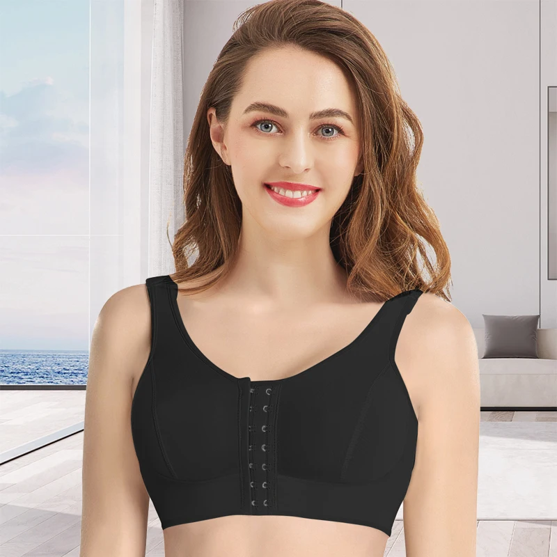 Soutien-gorge de récupération post-opératoire pour femme, vêtement en Y avec crochets réglables à l'avant