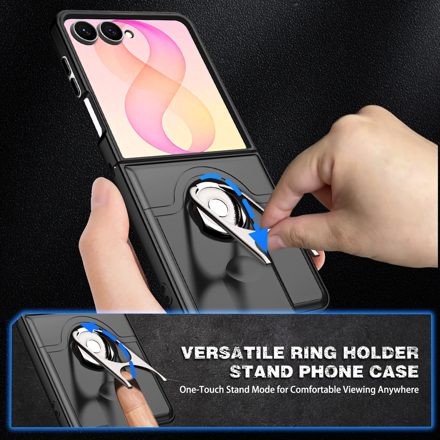 360° Rotating Ring Holder Car Magnetic Phone Case for Samsung Galaxy Z Flip 8 Flip 7 FE Z Flip 6 5G for Magsafe Protective Cover