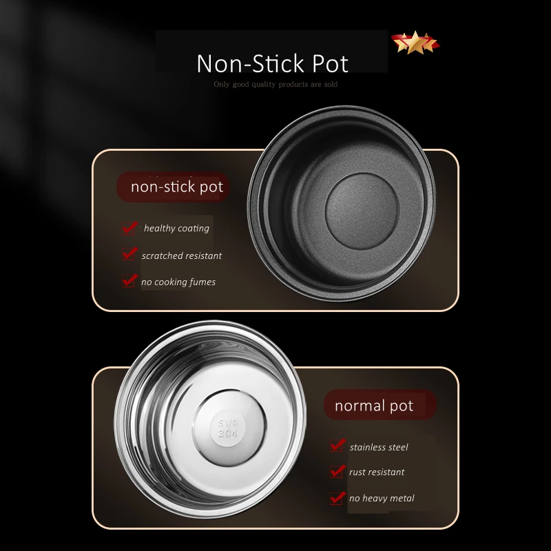 LFGB Certification Mini Fondue Pot Portable Camping Picnic Alcohol Fuel Source Stewing Pot 17.3cm Diameter Hotpot Saucepot view 6