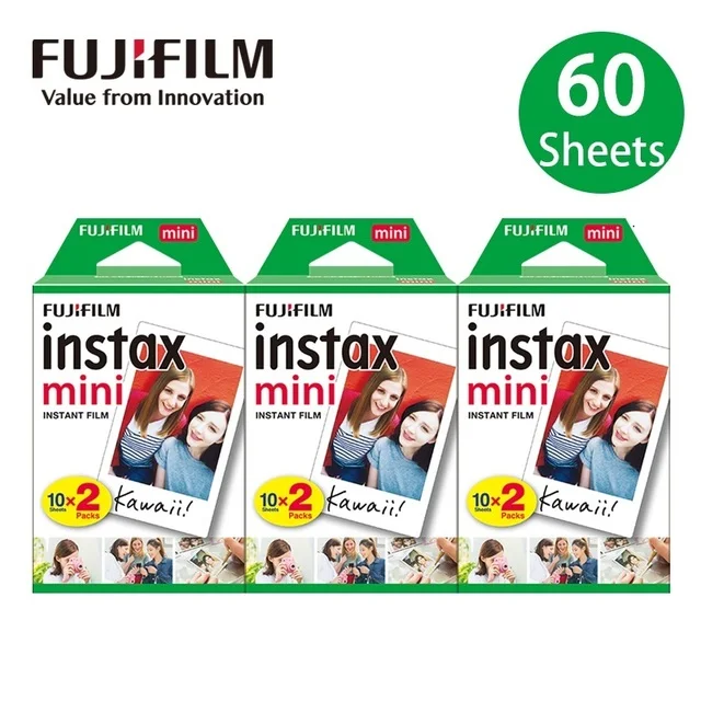 Fujifilm Instax Mini Film Witte Rand 10 20 40 60 80 100 Vellen Voor FUJI Instant Fotocamera Mini 12/11 Mini 9 8 7s 70 EVO Link