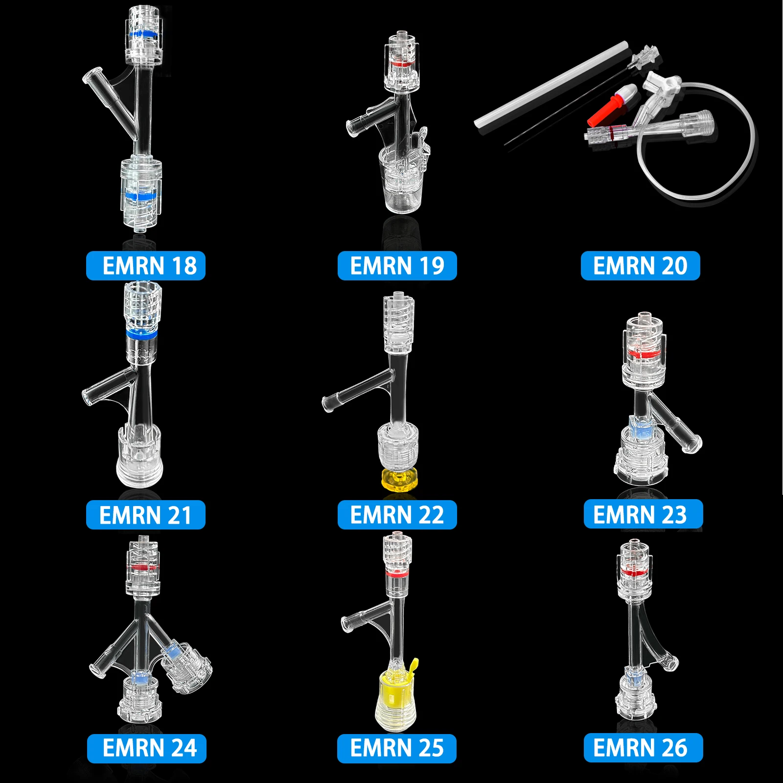 50-Piece Y-Connector Set for Ruhr Lock Connectors and Tubing Systems, for Connecting Tubing, for Medical Laboratory Use Only