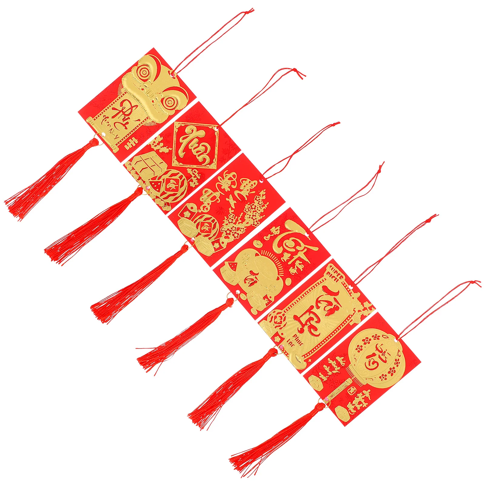 Pendentif pompon suspendu pour nouvel an vietnamien, 6 pièces, ornements pour pot de fleurs, bonsaï, décoration pour nouvel an