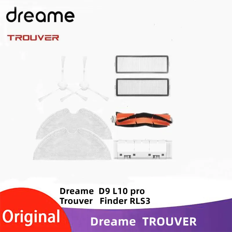 dreame D9 L10 Pro trouble finder rls3 side brush mop cloth main brush cover filter original cleaner accessories