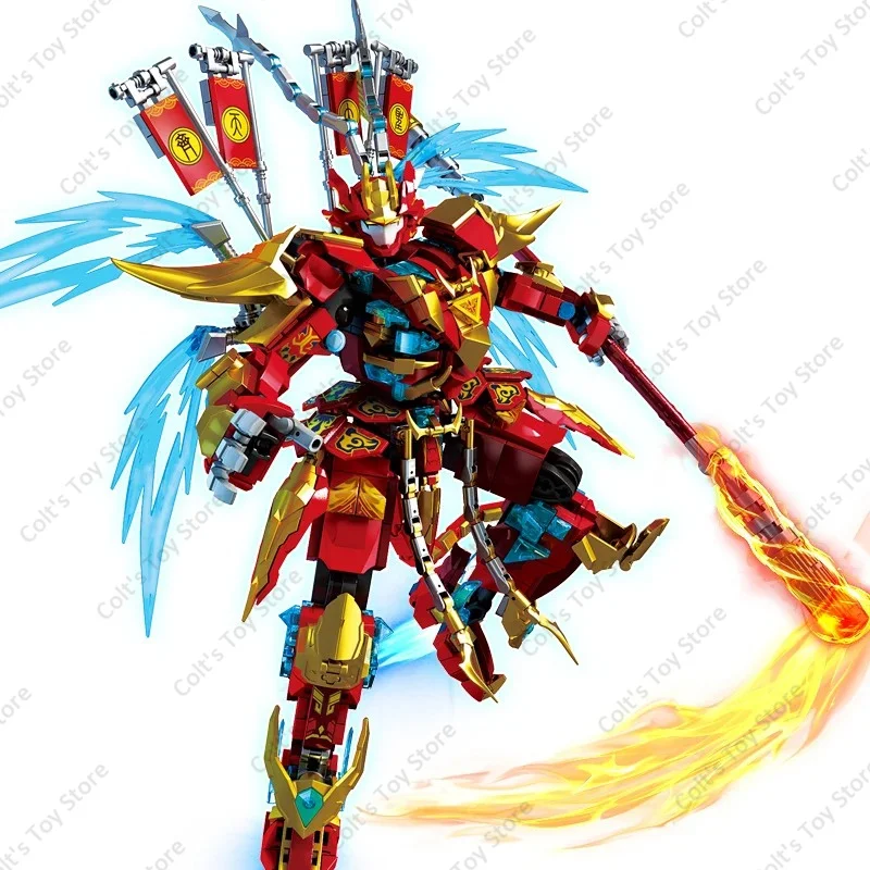 Décennie s de construction Sun Wukong Mecha pour enfants, jouets en briques de bricolage, série King Monkey, Robots, figurine Kokor, modèle, cadeau pour garçons, nouveau