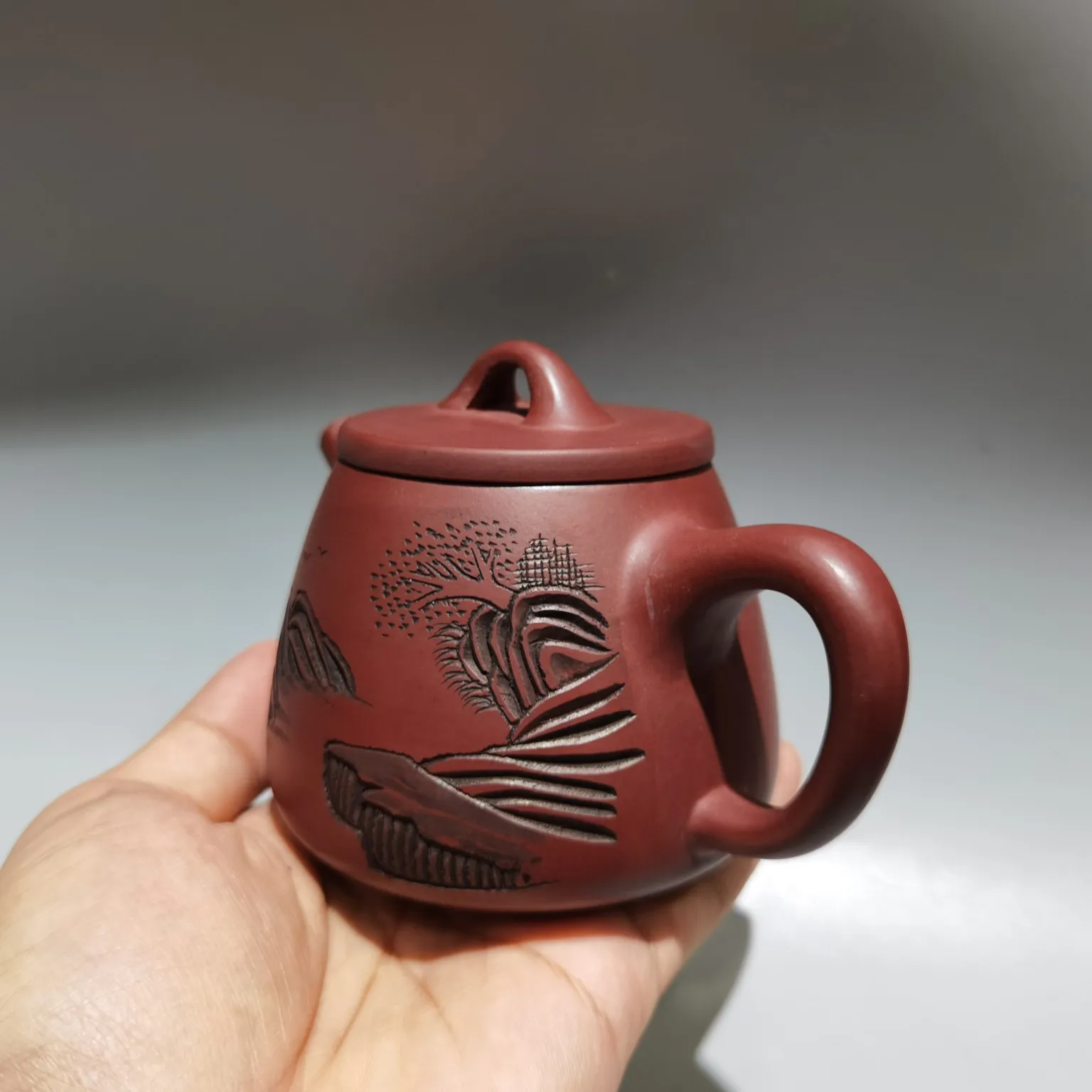 5 "الصينية ييشينغ الأرجواني الطين إبريق الشاي الطين اللوحة المشهد أنماط Shipiao غلاية إبريق الشاي الإبريق جمع الثروة الحلي