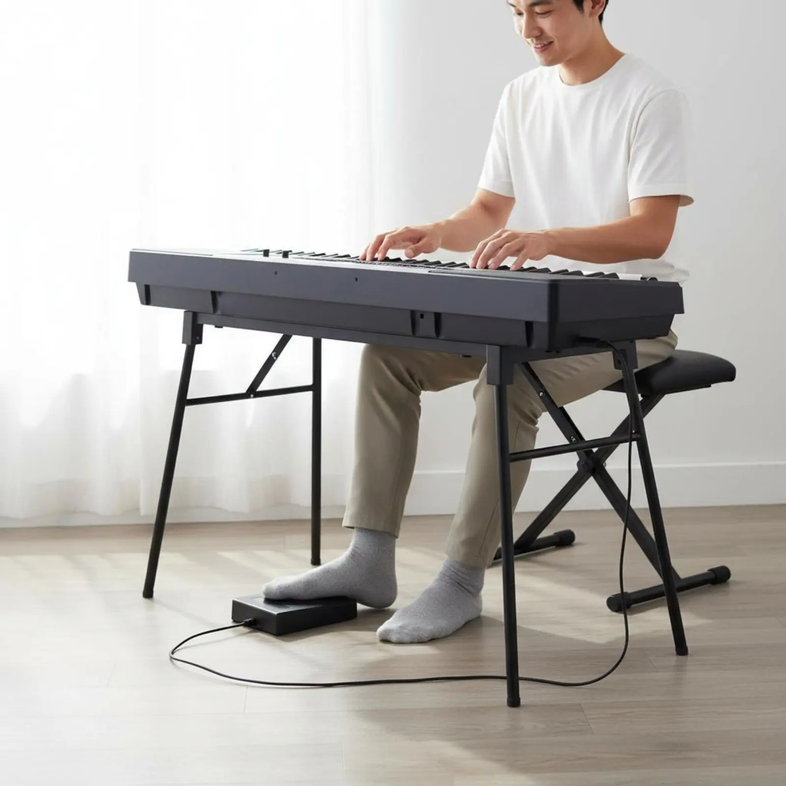 

Sustain Pedal Sturdy Construction Damper Pedal Electronic Piano Foot Control Quiet Function Musical Instrument Accessory