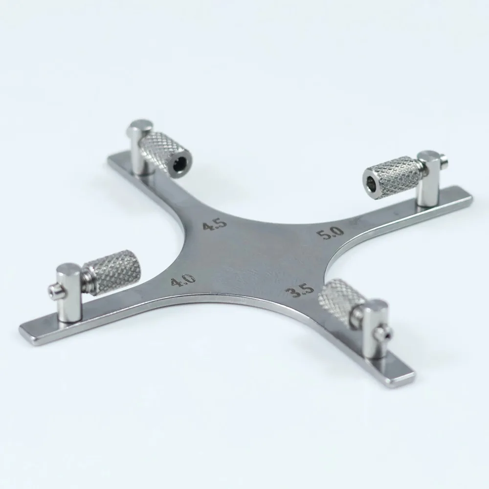 Dental Orthodontic Bracket Positioning Cross Type Gauge High Precision Stainless Steel Bracket Positioner with 20pcs Pencil Lead