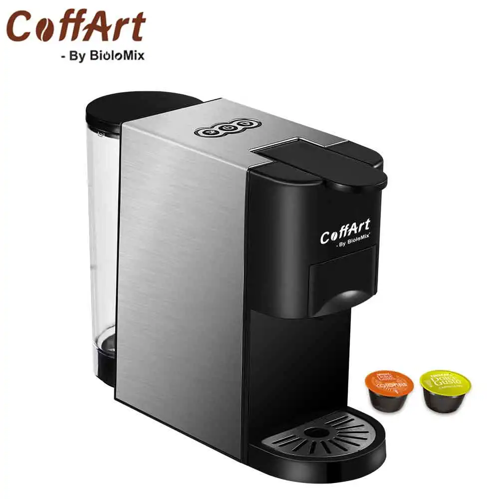 Coffart By BioloMix 3 in 1 Espresso Coffee Machine Multiple Capsule Coffee Maker Fit Nespresso,Dolce Gusto and Coffee Powder