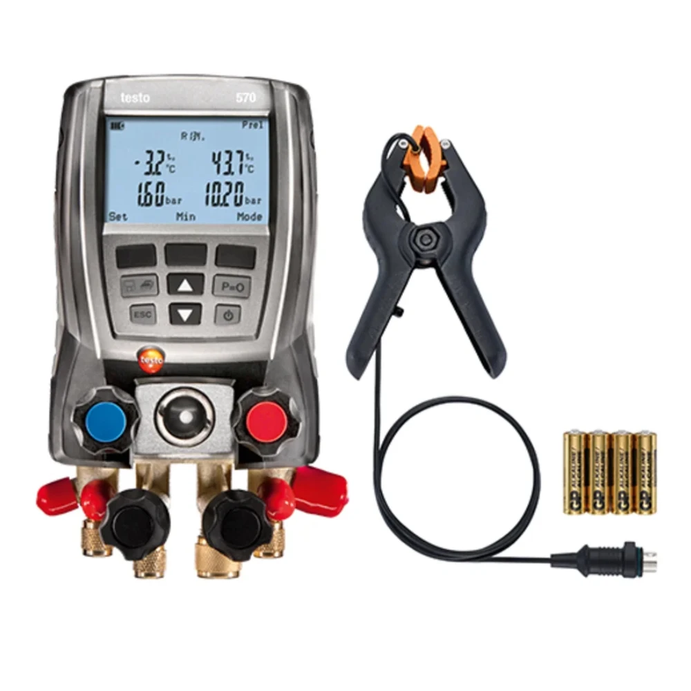 

Оригинальные холодильные системы и тепловые насосы Bradnew Testo 570-1, 4-позиционный цифровой коллектор