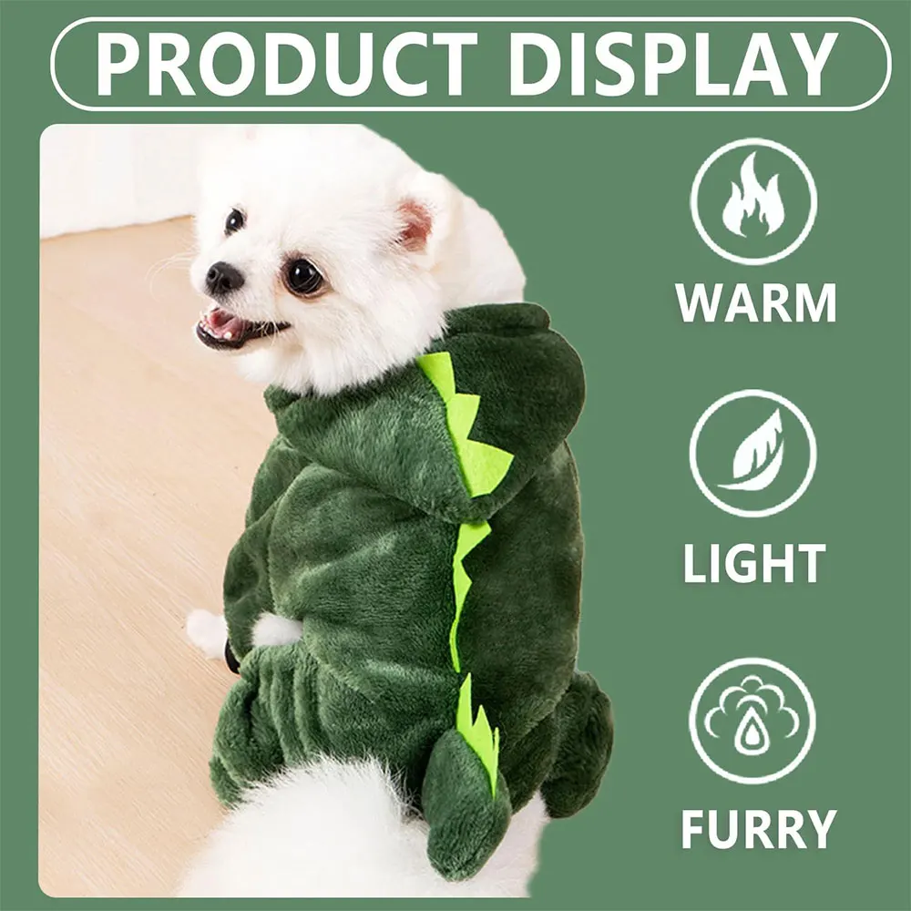 Dinosaur Pet Pullover Cotton Jumper For Small Dogs And Cats_voghion.com