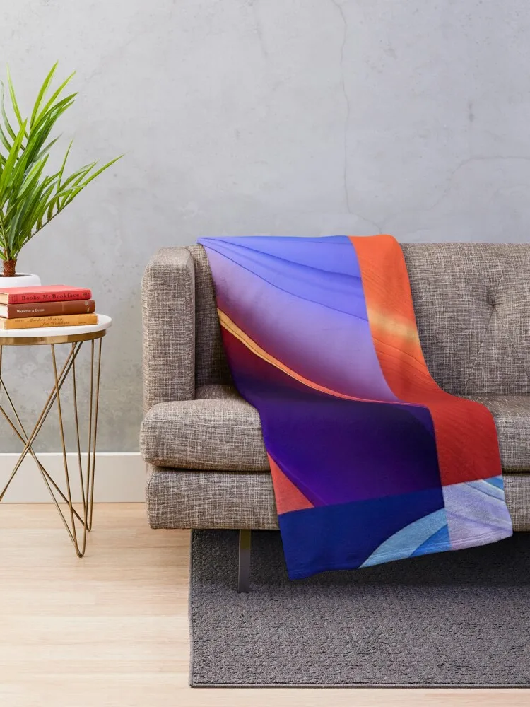 Radiant Minimalistic Wallpaper Designs: Abstract Art with Colorful Gradient Effects Aesthetics Harmony Composition Throw Blanket