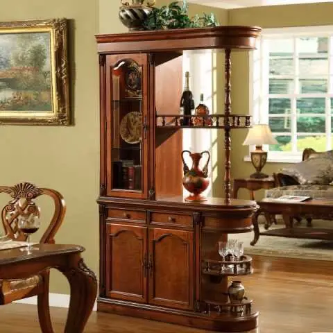 بهو أمريكي خزانة مدخل متكاملة خزانة مشروبات من الخشب الصلب خزانة أحذية مزخرفة أوروبية شاشة غرفة المعيشة