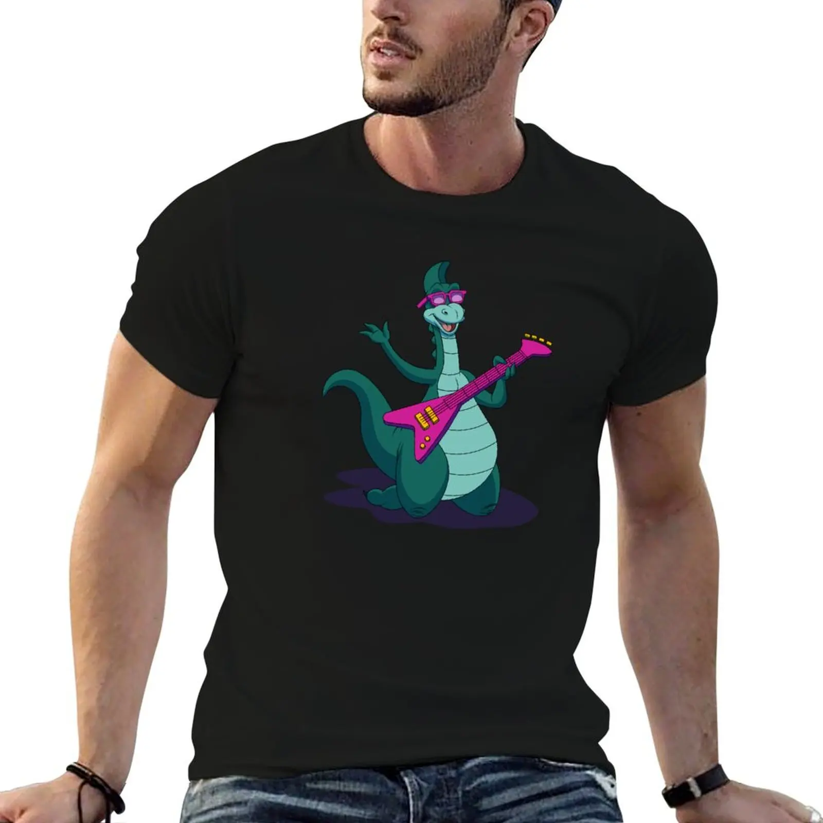 Denver The Last Dinosaur Funny Tee T-Shirt Casual Loose Daily Wear T-Shirt