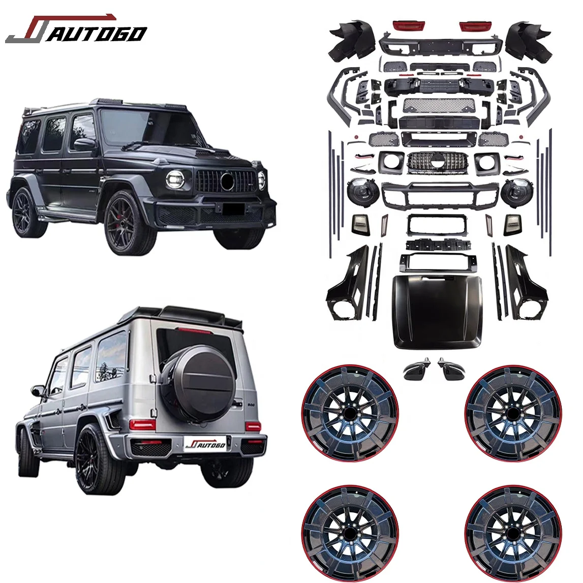 Body Kits for Benz G-Class W463 2004-2018 Change to W464 B-Brabus With Rocket 900 Carbon Fiber Forged Aluminum Alloy Wheels