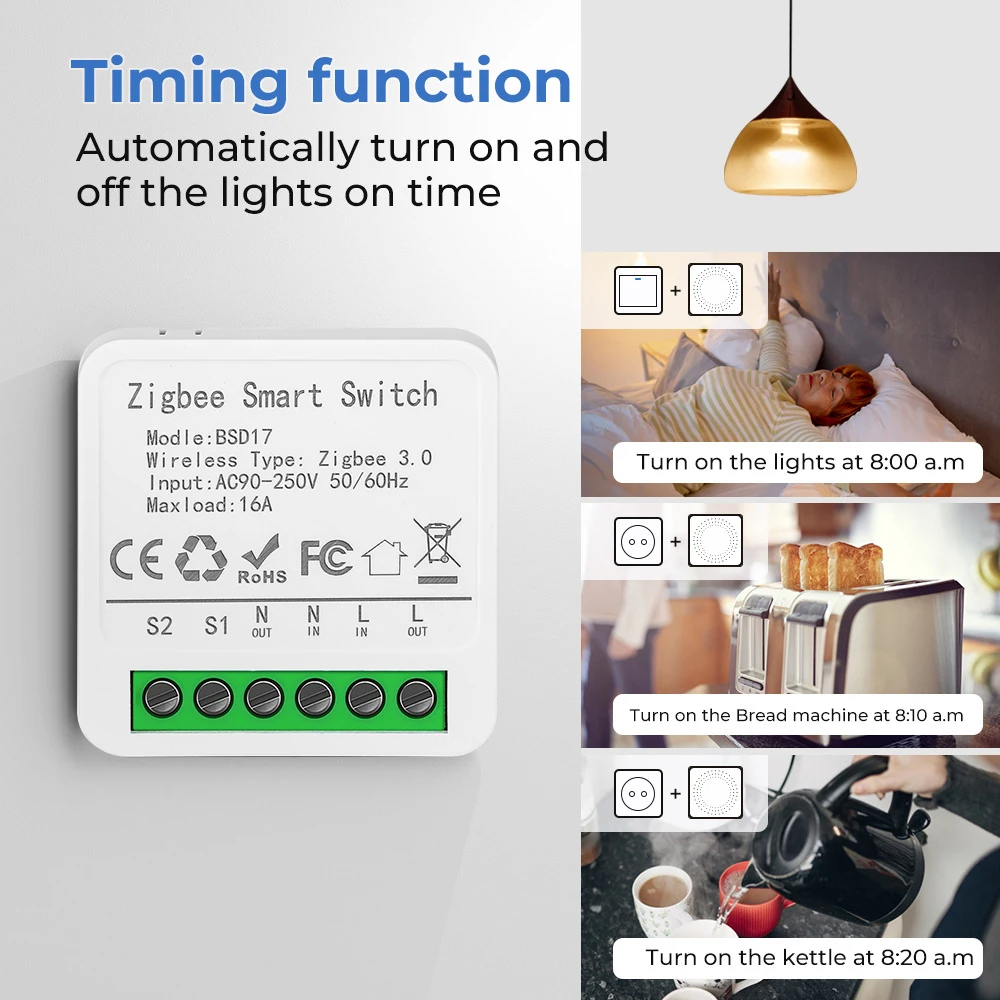 EWeLink App Mini ZigBee3.0 Smart Switch Automation Switch Breaker For SmartThings Alice Alexa Google Home Assistant Zigbee2MQTT