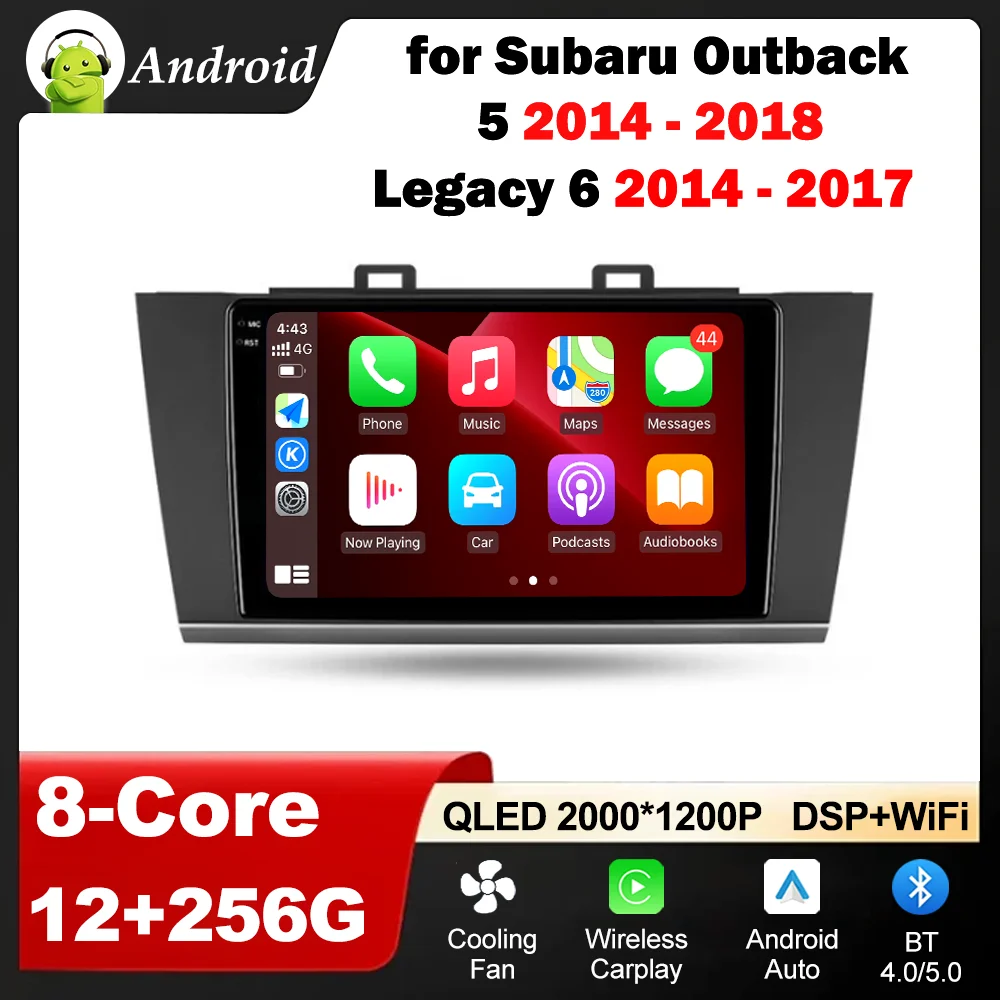 

for Subaru Outback 5 2014 - 2018 Legacy 6 2014 - 2017 Car Video Mulltmedia Player GPS Navi Android OS Wireless Carplay HD Screen
