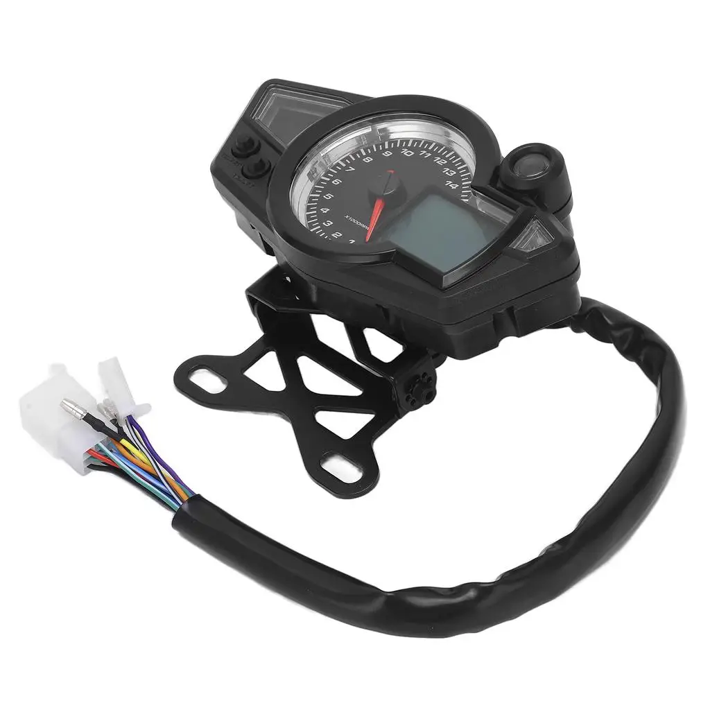 Newest Motorcycle Scooter Speedometer Tachometer ATV 15000 RPM LCD Odometer Speedometer Tachometer Gauge RPM km/h DC12V