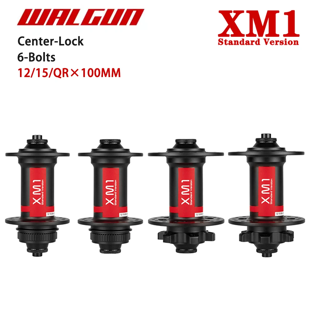 XM1 Bike Hub Front 100mm QR Thru 32 Holes MTB Mountain Road Gravel Bicycle Hubs Center-Lock 6-Bolts Bearing Bikes Hub Disc Brake