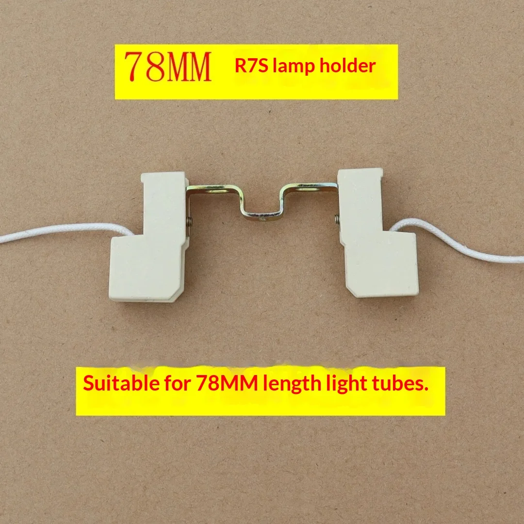 1Pcs R7s Bulb Converter Connector Double Ended Ceramic Light Bulb Base Holder AC 110-250V 78MM R7s Lamp Bulb Holder Socket
