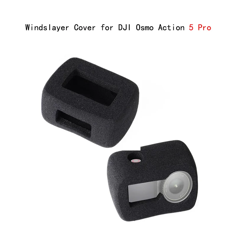 For DJI Osmo Action 5 Pro Windslayer Cover Video Recording Muffler Windproof Case Wind Noise Reduction Sponge Foam Accessories