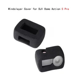 For DJI Osmo Action 5 Pro Windslayer Cover Video Recording Muffler Windproof Case Wind Noise Reduction Sponge Foam Accessories