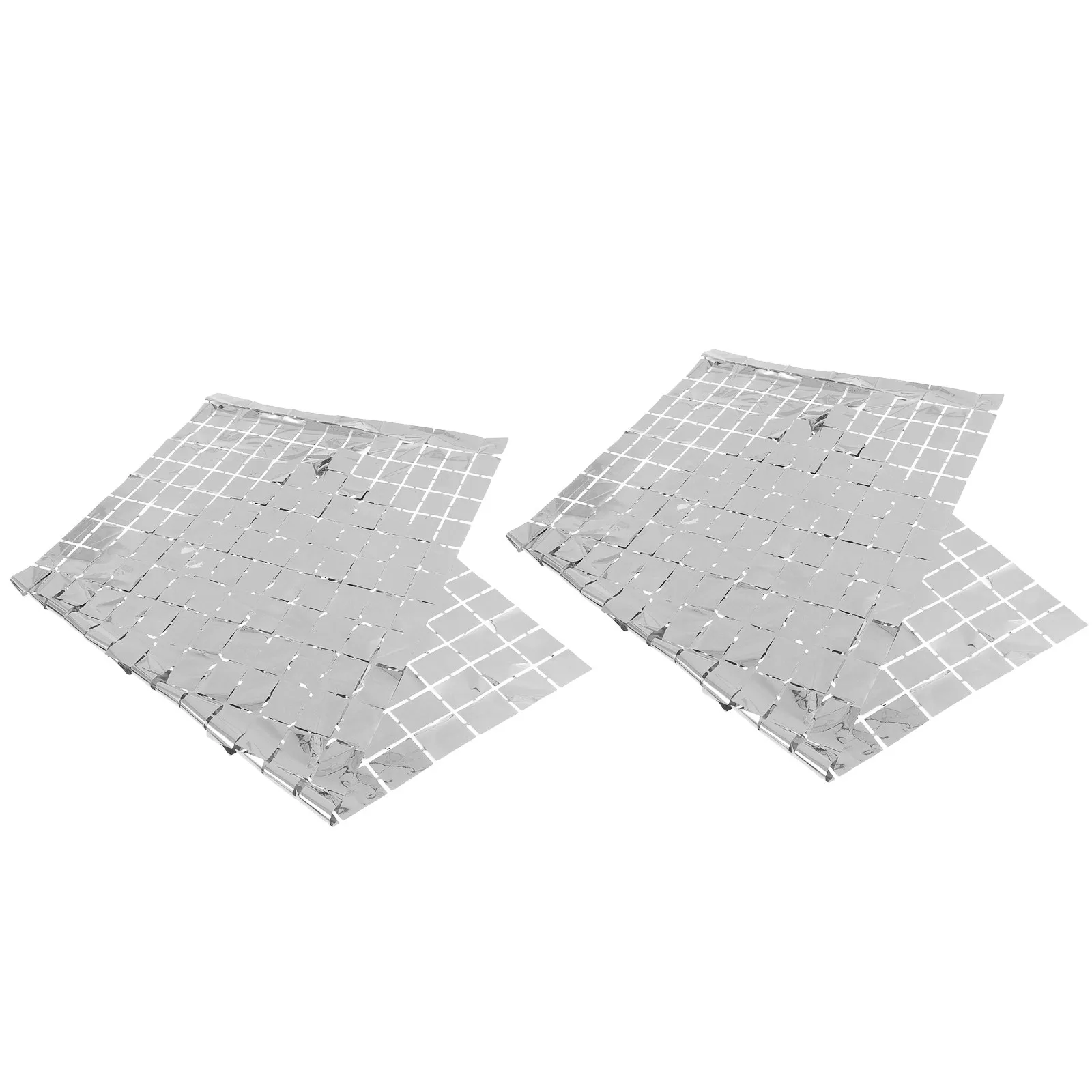 

2Pcs Wall Tinsel Fringe Curtain Doorway Decor Foil Curtain Backdrop for Graduation Shower Disco Ceremony Decoration