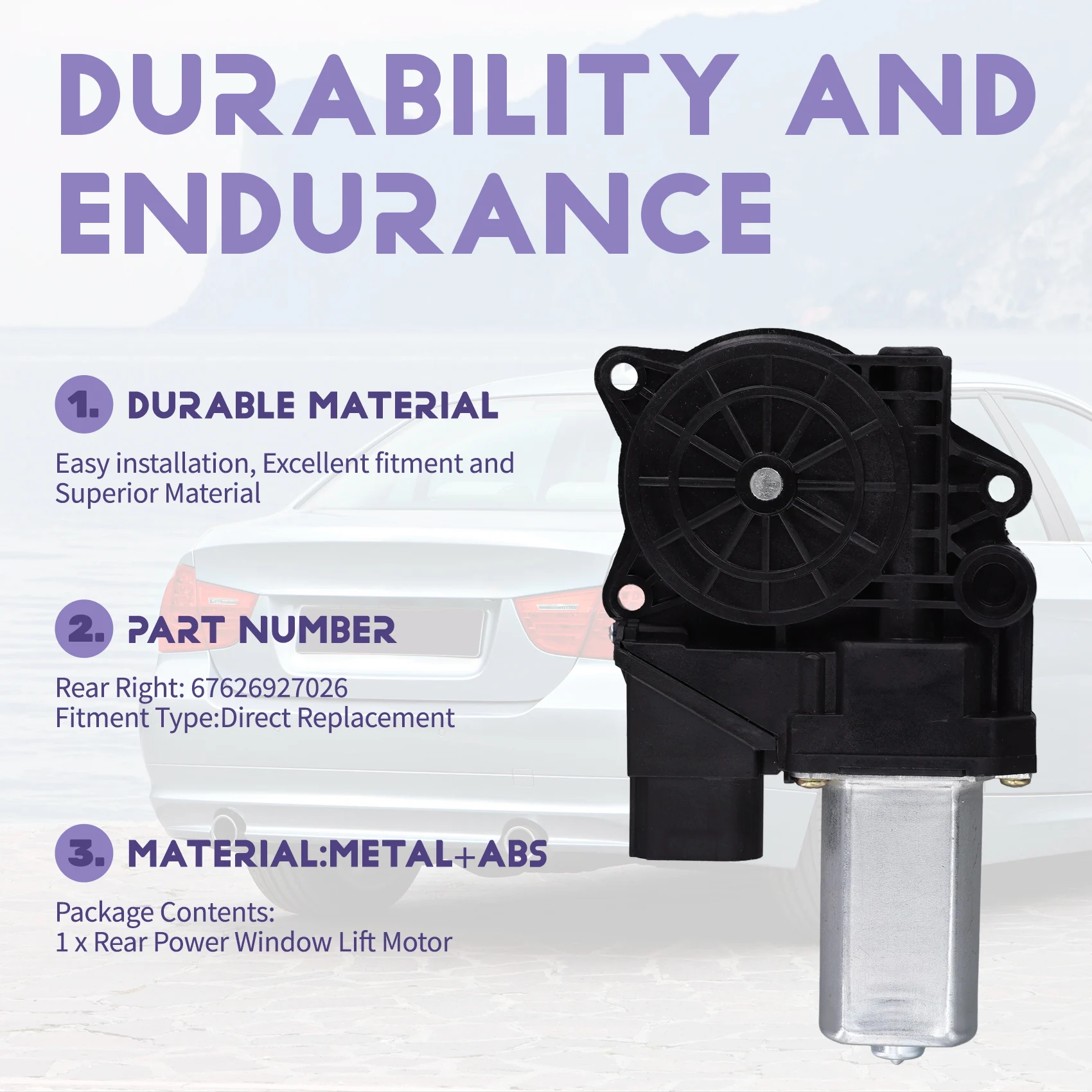 

X39A-Rear Power Window Lift Motor Window Lift Motor Window Lift Motor For BMW Rear Right