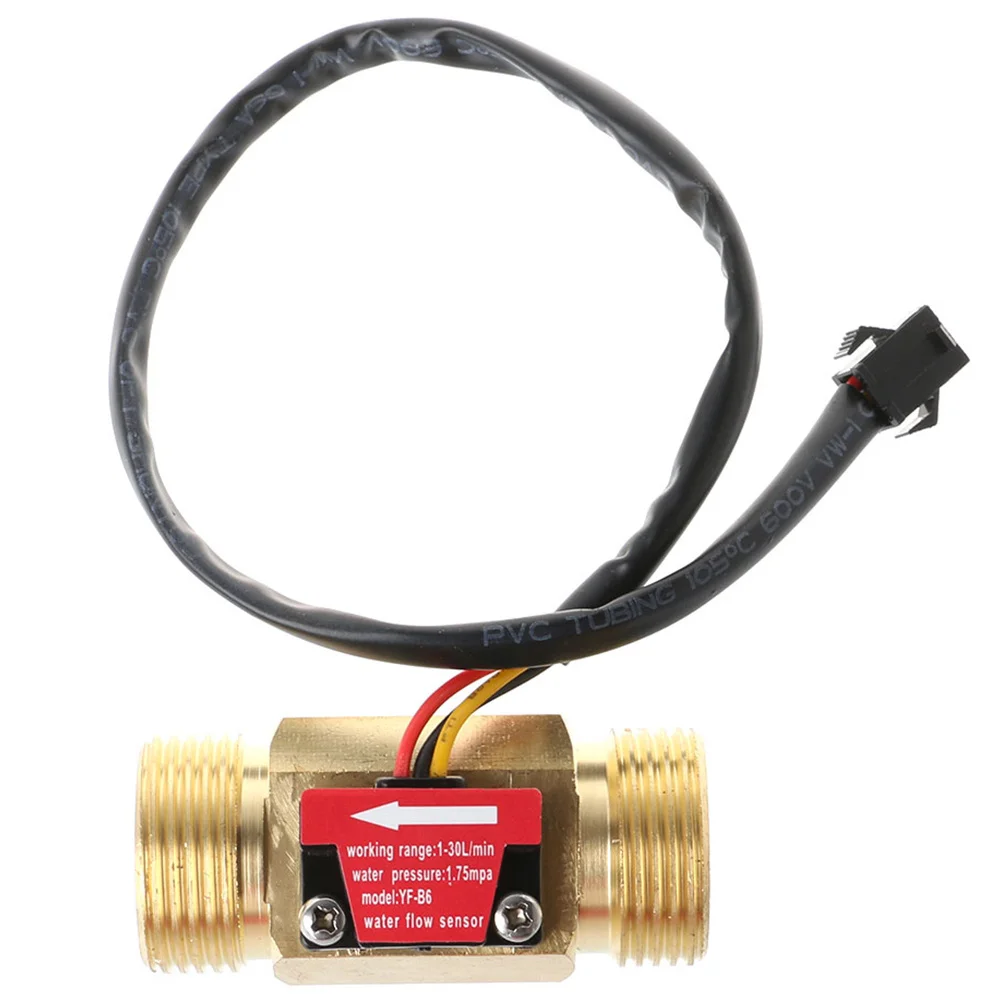 

Hall Flow Meter 4 Points Turbine Style Water Flow Sensor for Purifier Dispenser Low Pressure Start Lightweight Compact Design