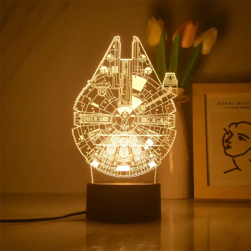 Star Wars 3d Night Light Toys Anime Baby Yoda LED Action Figures Model Table Lamp Cool Toys Children Boys Girls Birthday Gift