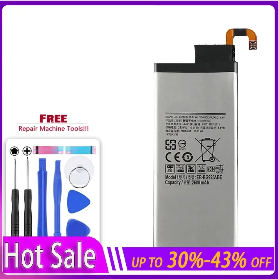 For SAMSUNG EB-BG925ABE EB-BG925ABA 2600mAh Battery for SAMSUNG GALAXY S6 Edge G9250 G925FQ G925F G925S G925V G925A S6Edge