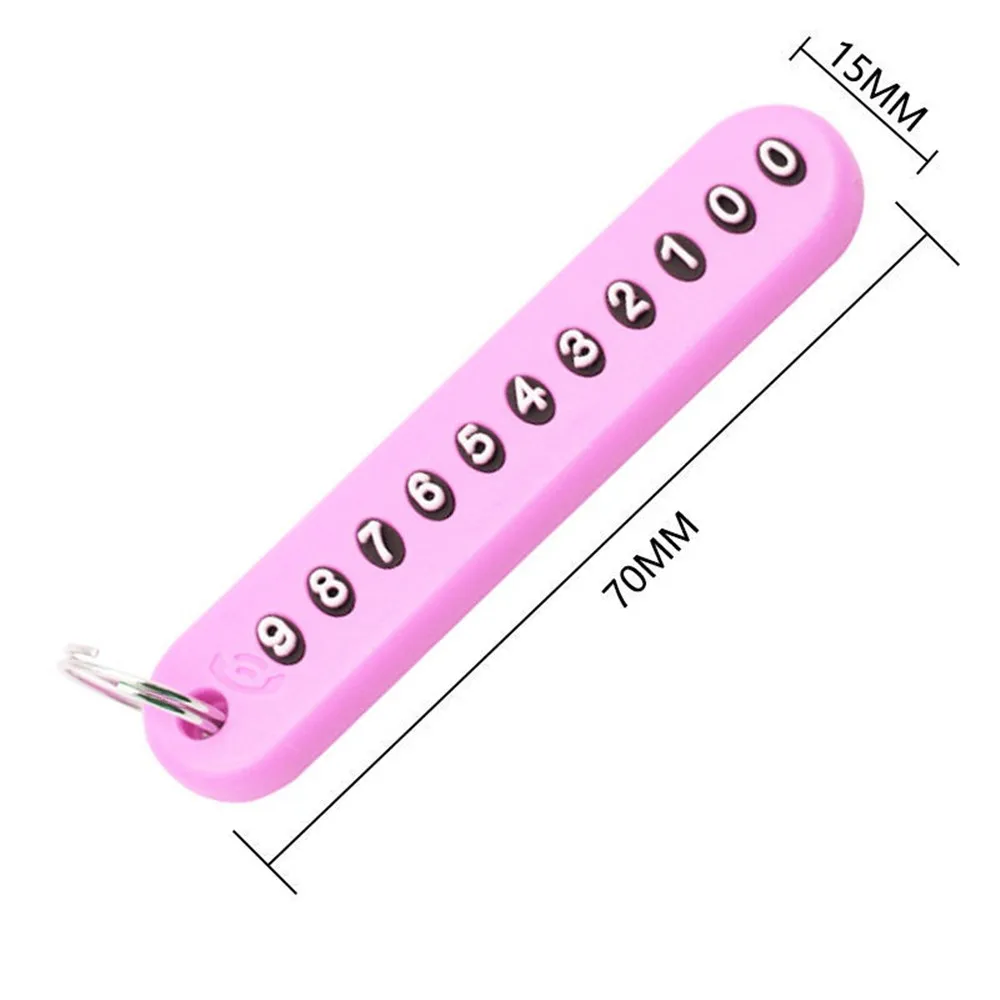 Decorativo O Conveniente Veículo Chaveiro, Chaveiro, Fast Car Phone Number Card Keychain, Auto Peças, Bolso