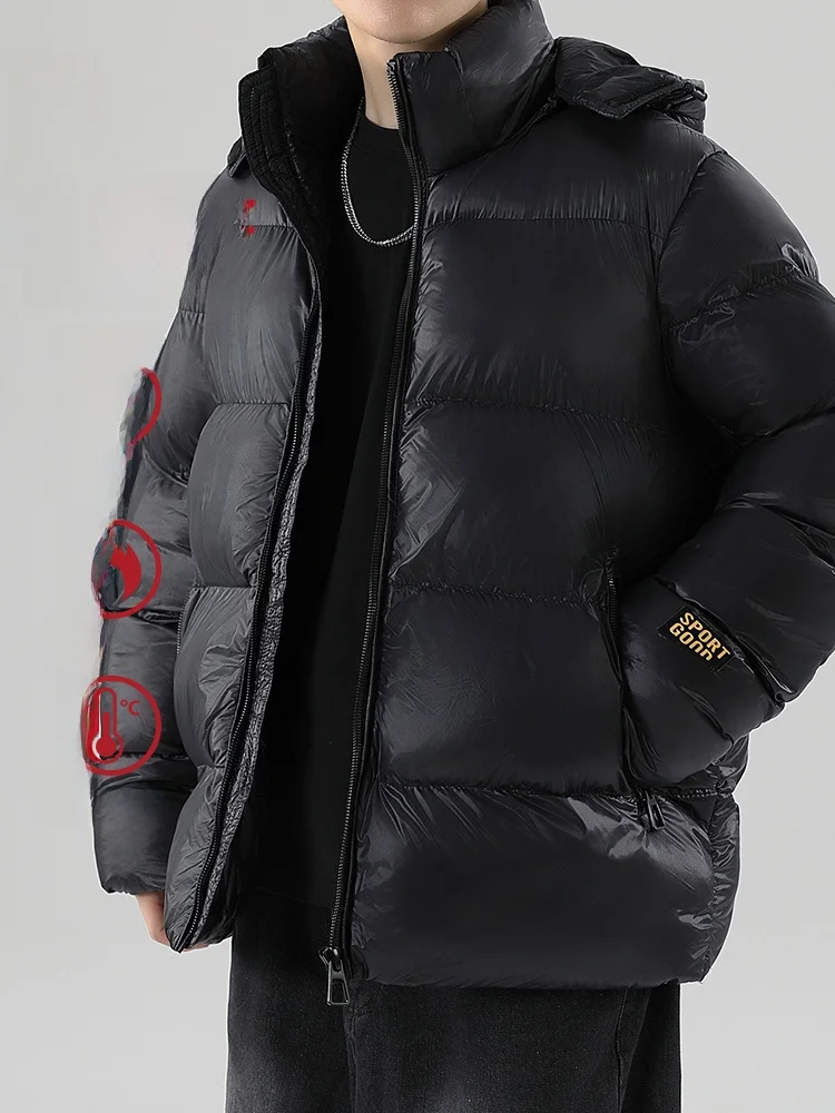 

Мужской утепленный зимний комплект из 2 предметов: теплая куртка-пуховик с капюшоном, хлопковая верхняя одежда, модный бренд, молодежный повседневный стиль