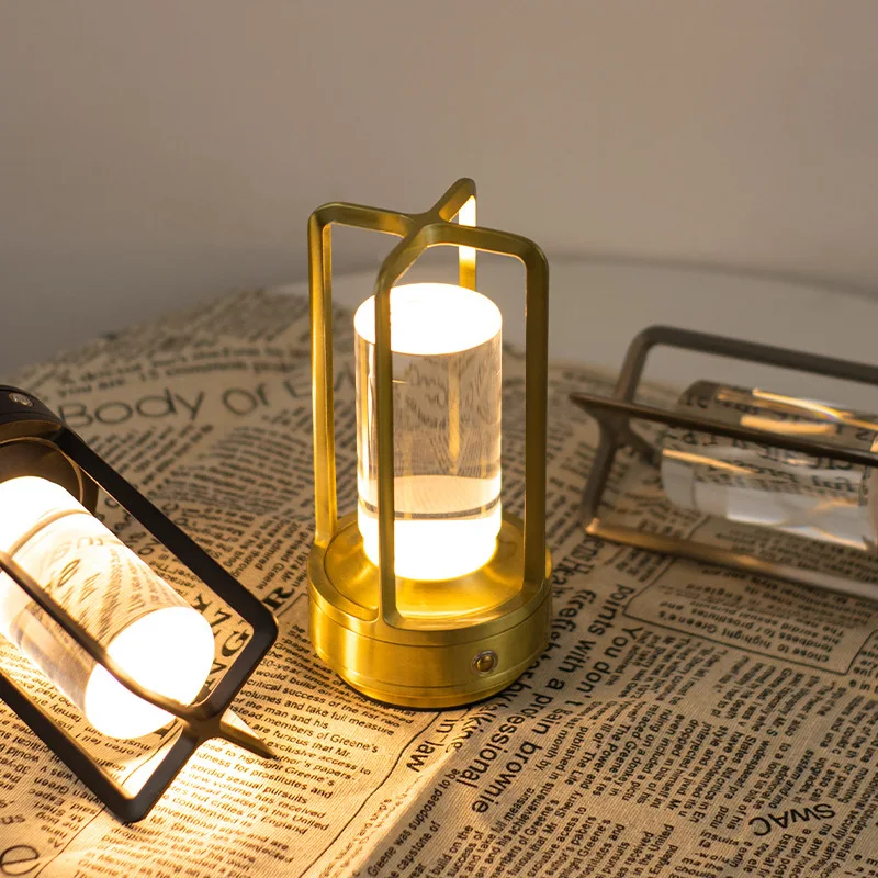 

All-Aluminum LED Retro Outdoor Camping Table Lamp Touch Charging Night Light Cross-Border Design for Tent Ornaments Atmosphere