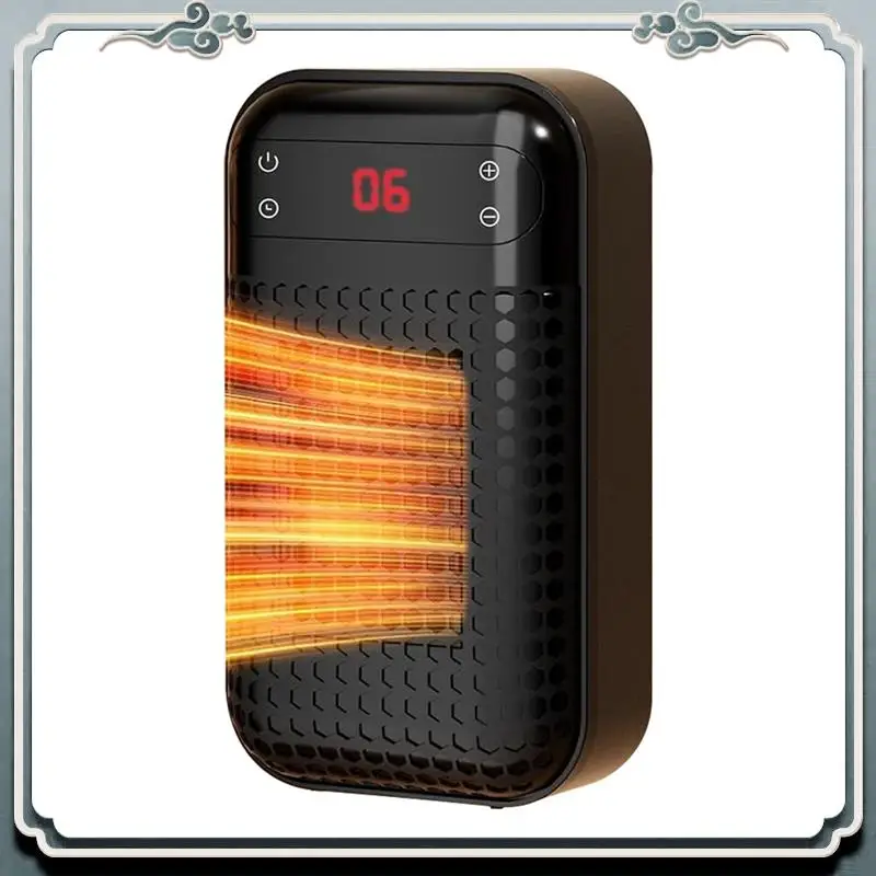 AC76-Electric Wall Space Heater Electric Wall Space Heater 500 Watt Heater For Winter Home Heater With LED Display  US Plug-B