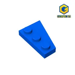 Gobricks-Placa de cuña izquierda, 10 piezas, 43723, 2x3, Compatible con ensamblajes de partículas, piezas de bloques de construcción, juguetes de regalo para niños