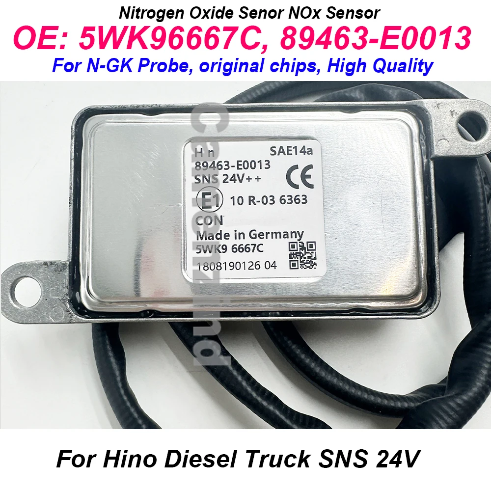 

5WK96667C 89463-E0013 89463E0013 Высокое качество 89463 E0013 для дизельного грузовика Hino SNS 24 В Nox Датчик датчика оксида азота