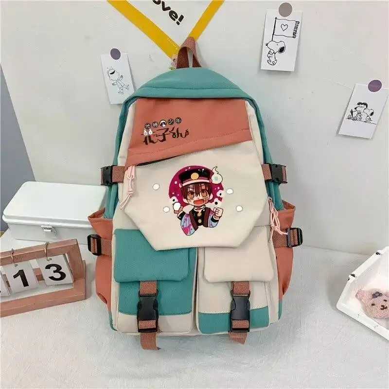 Аниме-игра, черный, синий, красный, Jibaku Shounen, школьные ранцы Hanako-Kun для унитаза, рюкзаки большой вместимости