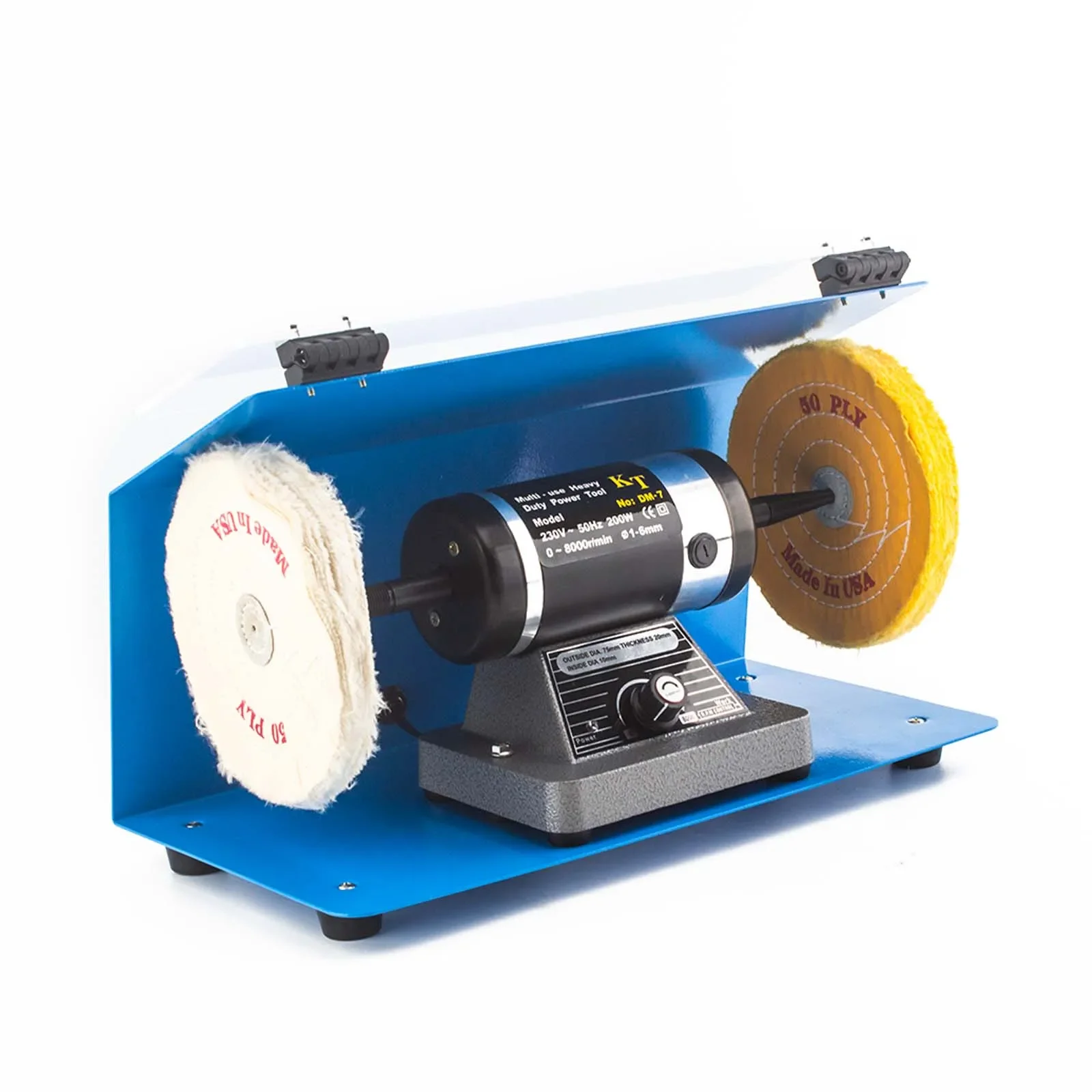Jewelry Bench Polisher Adjustable Variable Speed Polishing Buffing Machine 8000r/min Buffer Grinder Dust Collector Jewelry Metal