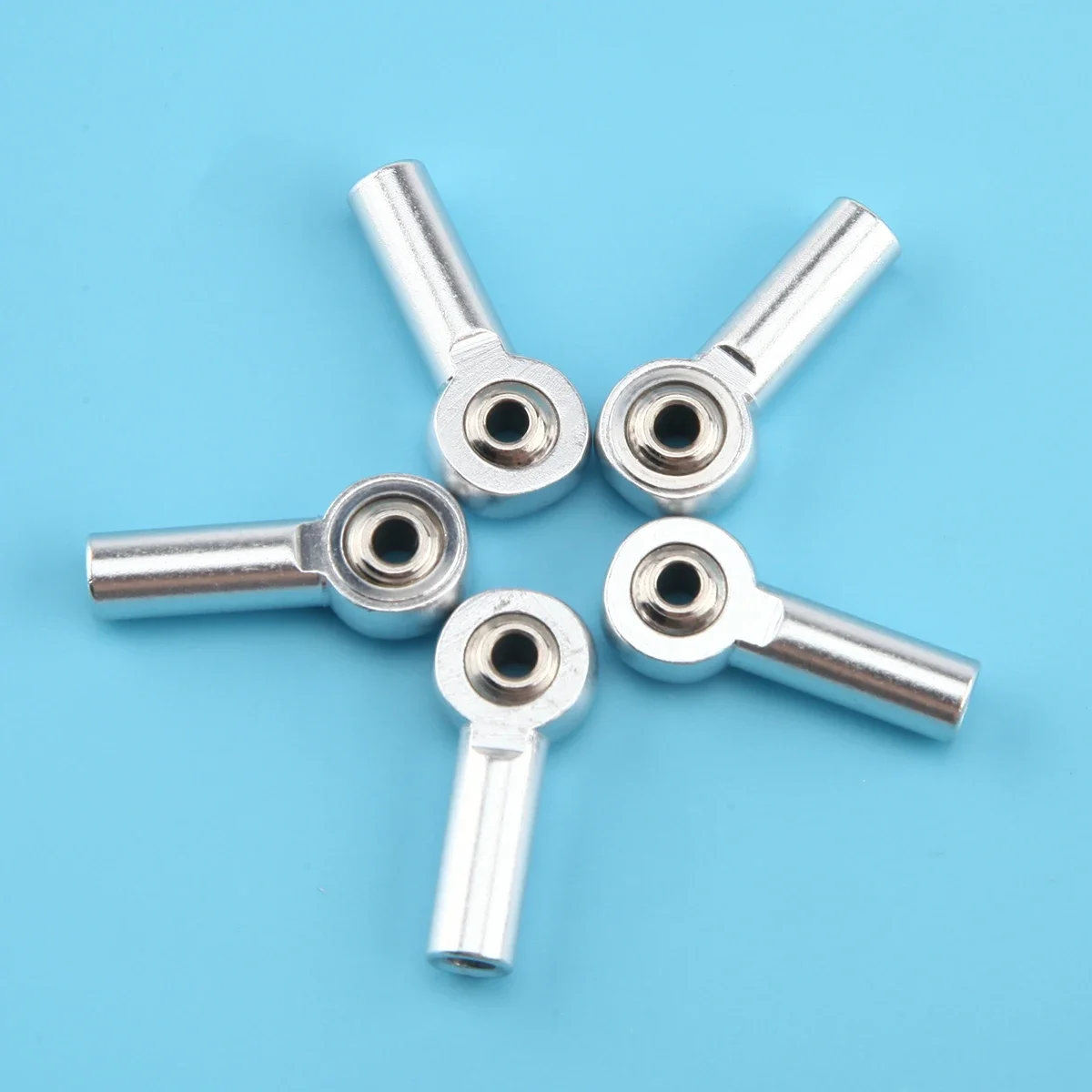 10PCS M4 Ball Head Aluminum Link Track Rod End Ball Head Holder Tie Rod End Hole for RC Model Airplane Crawler Car