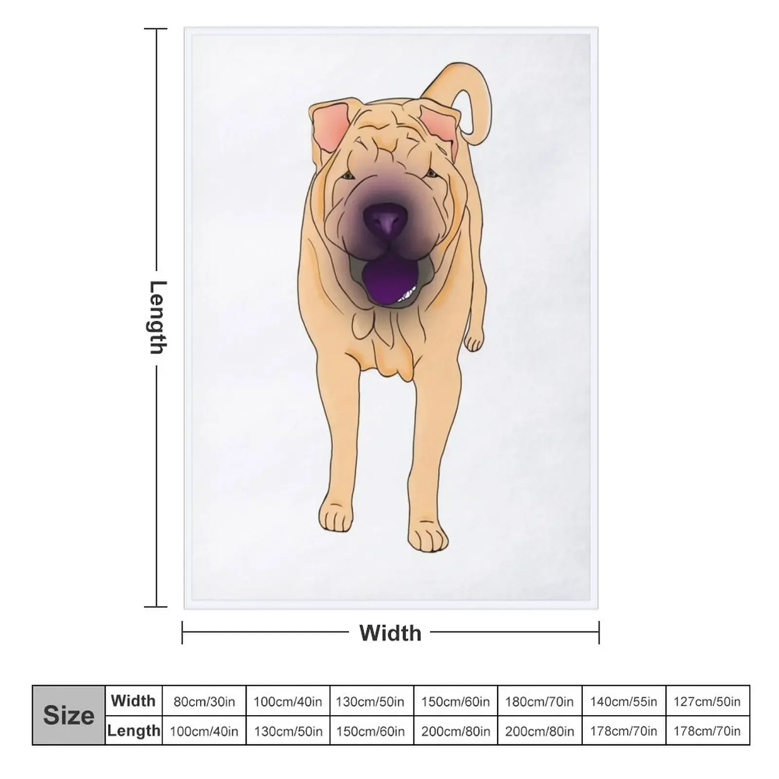 Shar Pei - Blonde Throw Blanket Blankets For Bed Stuffeds Blankets