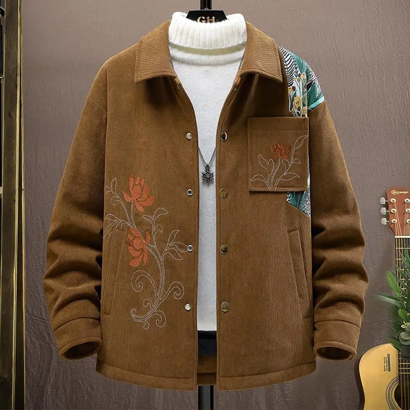 Nouveau chinois Sle Thiened coton hommes Jaet automne hiver irt Sle chaleur jeunesse Faion vêtements d'extérieur en Fiber de Polyester