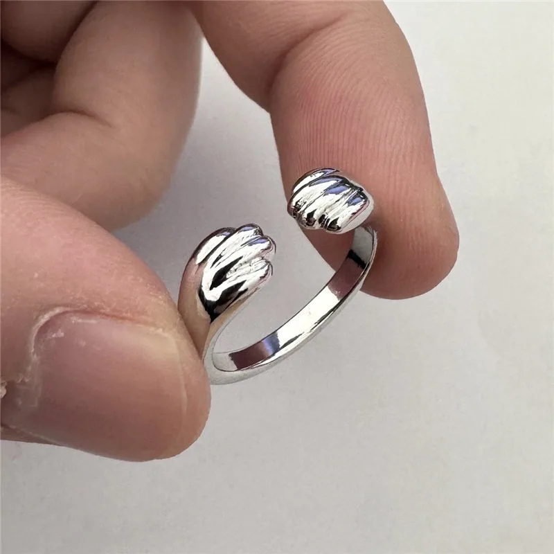 Fashion Cat Claw Ring - Alloy Fashion Jewelry, Suitable for Daily Wear and Gift Giving Cute Cat Claw Embrace Tightly Open Rings