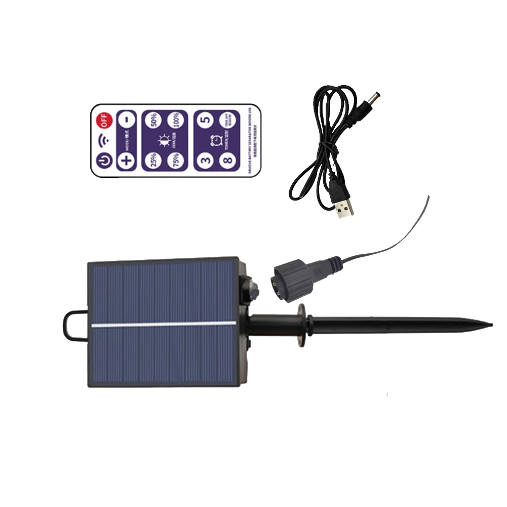 Solar Battery Box Kit Pack 3.7V 1200mAh Zonnepaneel Controller met Afstandsbediening voor LED String Strip Lamp 3.7V DIY