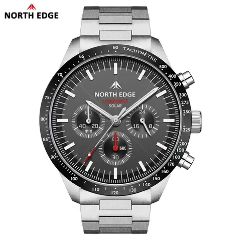 NORTH EDGE 2025 LONGWINGS 남자 쿼츠 시계 태양열 발전 스톱워치 방수 50M 316 전체 스테인레스 스틸 빛나는 파일럿 시계 NORTH EDGE 2025 LONGWINGS 남자 쿼츠 시계 태양열 발전 스톱워치 방수 50M 316 전체 스테인레스 스틸 빛나는 파일럿 시계